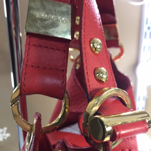 Jimmy Choo Red Leather Handle Bag - Picture 10 of 16